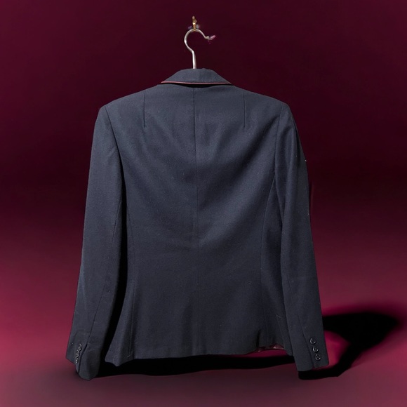 Anne Klein Vintage Ladies sz 12 Navy Wool Blazer - Picture 3 of 11